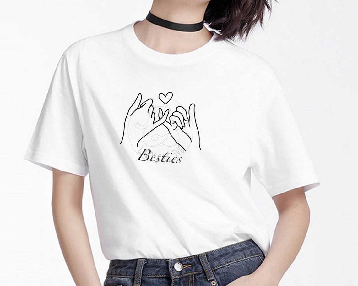 Best Friend Shirt SVG Bestie Svg Pinky Promise Svg Sister Etsy
