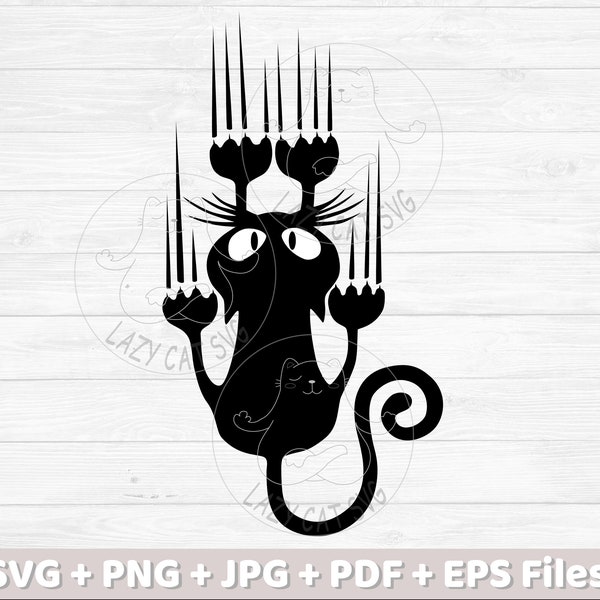 Schwarze Katze Svg Lustige Katze SVG Katze SVG Katzenliebhaber Svg Katze Ornament Svg Schwarze Katze Silhouette Svg Coole Katze Svg Vektor Clipart - Sofort Download