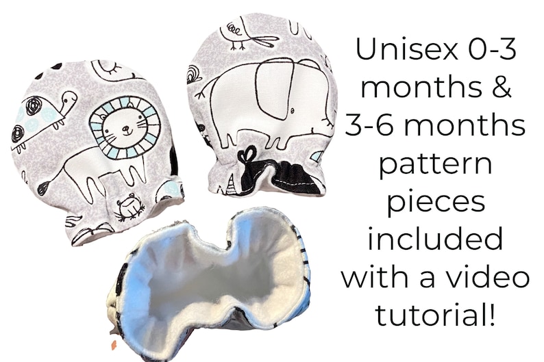 Baby No Scratch Mittens Sewing Pattern & Tutorial Newborn Etsy