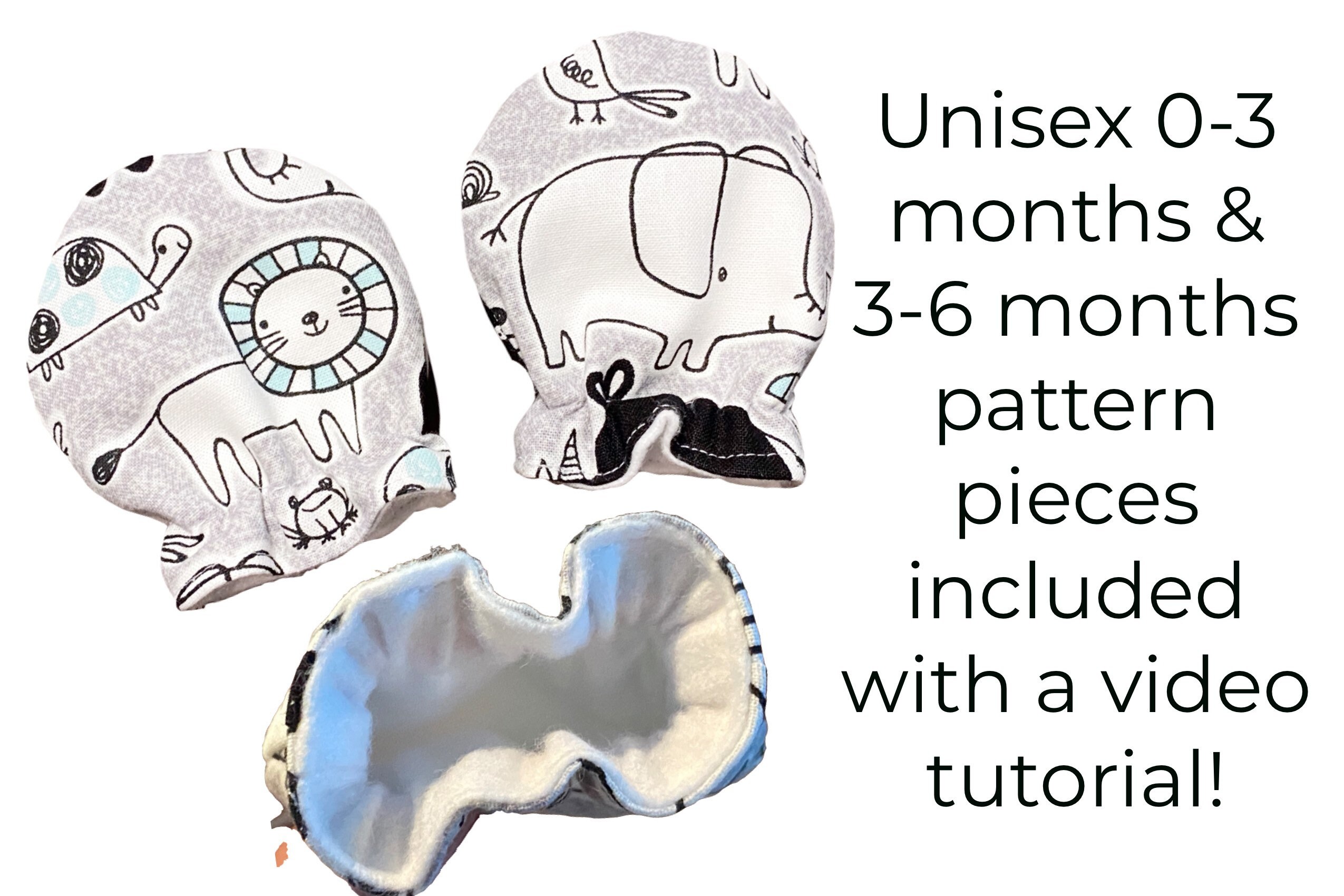 Baby No Scratch Mittens Sewing Pattern & Tutorial Newborn Etsy