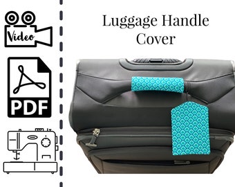 EASY Luggage Handle Cover Pattern & Sewing Tutorial | Sew | Pattern | Easy DIY | Gift | Travel | Scrap Buster | Fast Project | Tag | Decor