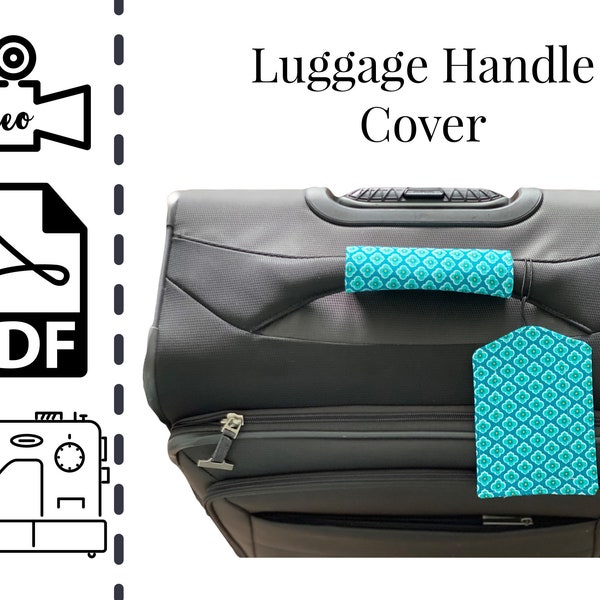 EASY Luggage Handle Cover Pattern & Sewing Tutorial | Sew | Pattern | Easy DIY | Gift | Travel | Scrap Buster | Fast Project | Tag | Decor