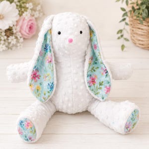Stuffed Bunny Rabbit Easter Plush Sewing Pattern & VIDEO Tutorial | Printable PDF | Easy DIY Gift to Sew | Instant Download | Instructions