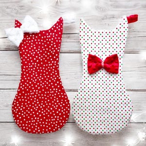 Kitty Cat Animal Christmas Stocking Sewing Pattern & Tutorial | Sew | Holiday | Easy DIY | Gift to Sew | Beginner | Pet | Kitten | Cats