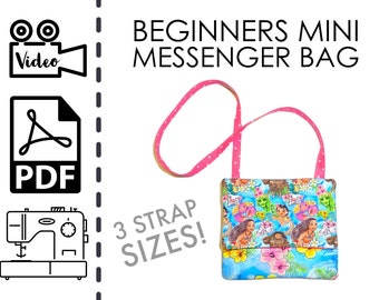 Mini Umhängetasche Portemonnaie Schnittmuster & Anleitung | Nähen | Muster | Einfache DIY | Geschenk | Kleinkinder | Kleines Mädchen | Handy | Cross Body PDF