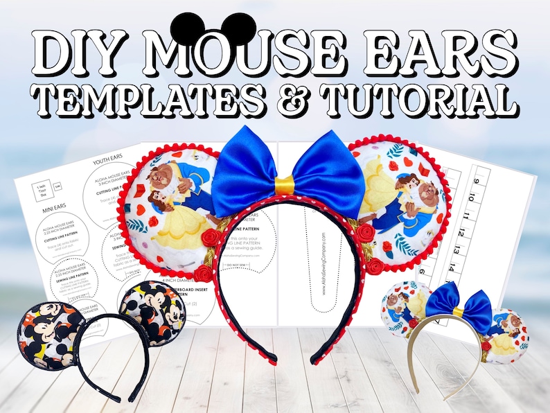 BESTSELLER Mouse Ears Sewing Pattern Template &amp; Video Tutorial - Etsy