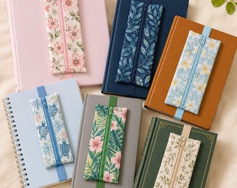 ANY SIZE Zipper Pencil Pouch Bookmark Sewing Pattern & VIDEO Tutorial | Back to School Beginners Sewing Project | Notebook, Planner, Journal