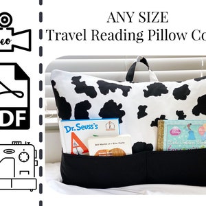 Any Size Travel Reading Pillow Cover Sewing Pattern & Tutorial | EASY | Journal | DIY | Gift to Sew | Pillowcase | Book PIllows | Holiday