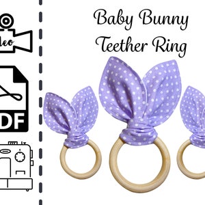Wzór do szycia i samouczek gryzaka Baby Bunny | Noworodek | Łatwy DIY | Prezent na Baby Shower | PDF | Natychmiastowe pobieranie WIELKANOCNY wypełniacz do koszyka