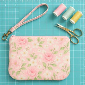 Beginners Zipper Clutch Pouch Sewing Pattern & VIDEO Tutorial | Printable PDF | Easy DIY Gift to Sew | Instant Download | Instructions Bag