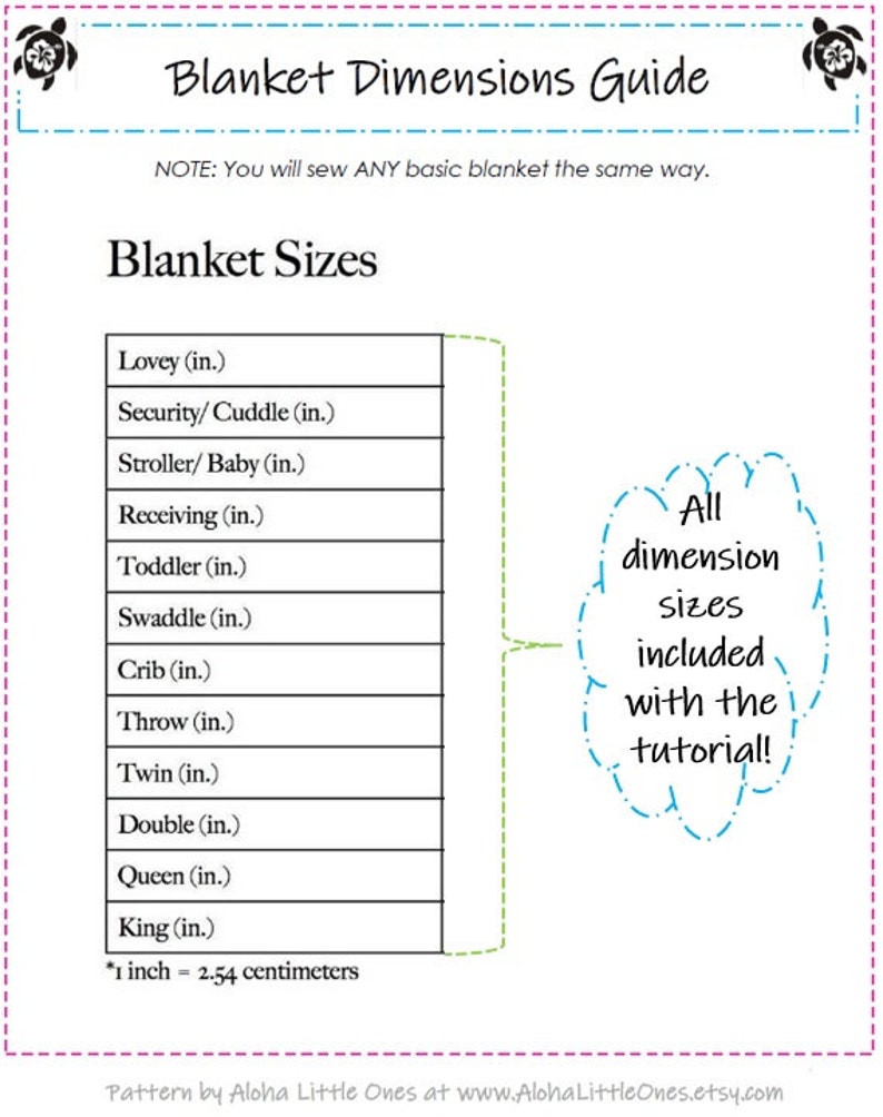 Learn to Sew ANY Size Blanket DIY Tutorial How to Sewing Pattern eBook Instructions PDF Baby Shower Gift Recieving Toddler image 2