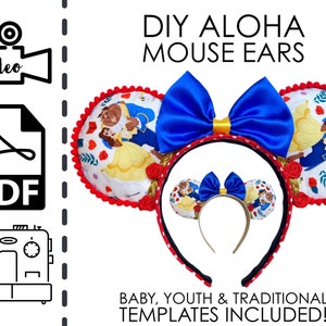 Best Day Ever Mouse Ears Sewing Pattern Template & VIDEO Tutorial | Printable PDF | Easy DIY Gift to Sew | Instant Download | Instructions