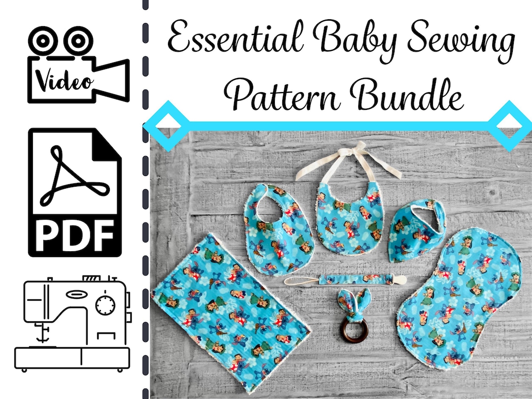 Essential Baby Sewing Patterns & Tutorials Bundle Printable PDF Video