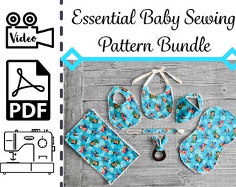 Essential Baby Sewing Patterns & Tutorials Bundle | Printable PDF | Video | Easy DIY Gift to Sew | Instant Download | Instructions | Binky