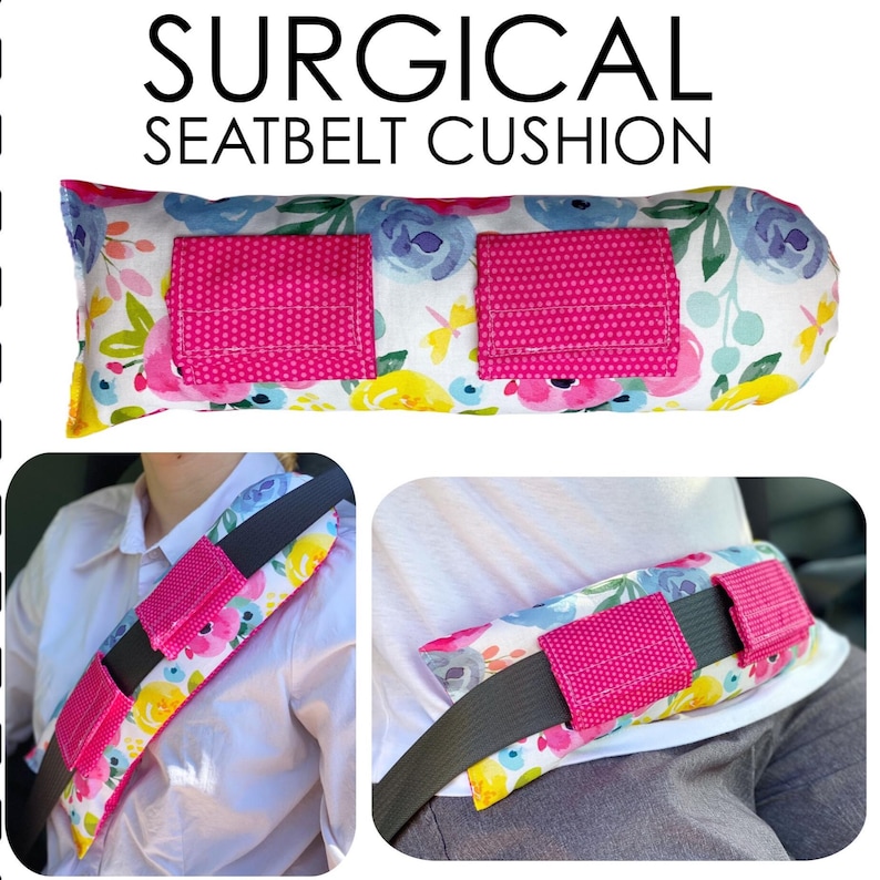 Large Surgical Seatbelt Pillow Cushion Sewing Pattern & VIDEO Tutorial | Printable PDF | Easy Surgery Gift to Sew | Cancer Survivor | Chemo image 1