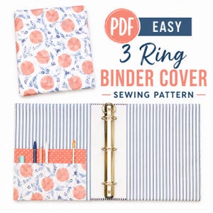 EASY Beginners Sewing Deluxe Binder Cover | Project | Pattern | How to Sew | DIY | 3 Ring | Back to School | Teen Gift | Fast | Tutorial PDF