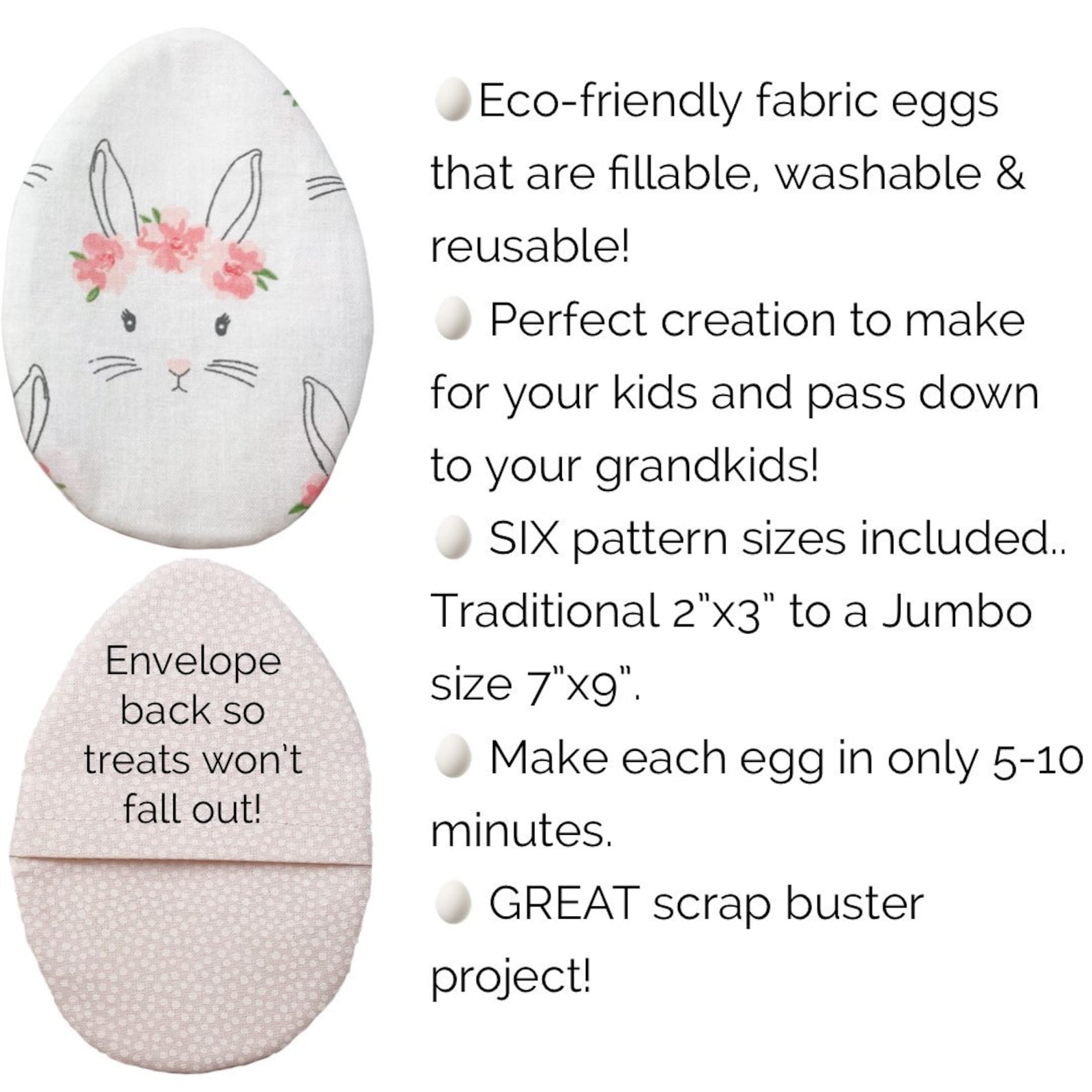 Fillable Fabric Easter Hunt Eggs Sewing Pattern & VIDEO Etsy