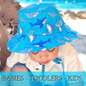 Bucket Hat Bonnet Sewing Pattern & VIDEO Tutorial | Printable PDF | Sprin g or Summer Hats | Baby, Toddler, Kids | Beginners | Boy, Girl