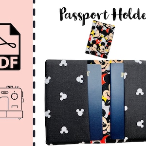 Patrón de costura de cubierta de pasaporte FÁCIL / Titular / PDF / Accesorio de viaje / Viajero / Regalo / Protector / Principiante / Internacional / Hombres Mujeres