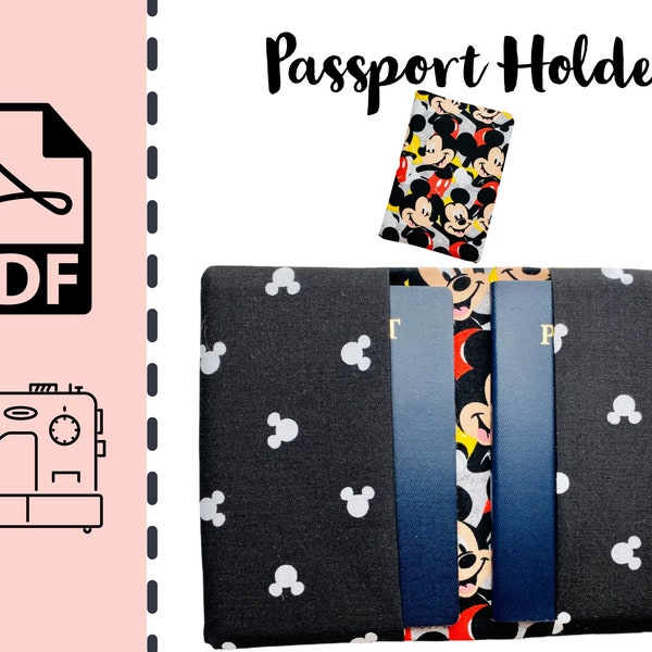 EASY Passport Cover Sewing Pattern |  Holder | PDF | Travel Accessory | Traveler | Gift | Protector | Beginner | International | Men Women