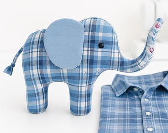 Easy Elephant Sewing Pattern & VIDEO Tutorial | Snugglephant Plush | Baby Shower, Kids Stuffed Animal Toy, Memory Keepsake | Beginners PDF