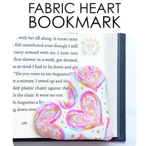 Bladwijzer van stof hart naaipatroon + videotutorial | Easy Fabric hoekbladwijzer | Cadeaus, kinderen, Valentijnsdag, leraren | Scrap Buster