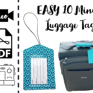 EASY Luggage Tag Sewing Tutorial | Sew | Pattern | DIY | Gift to Sew | Holder | Pattern | Travel | Christmas | Vacation | Stocking Stuffer