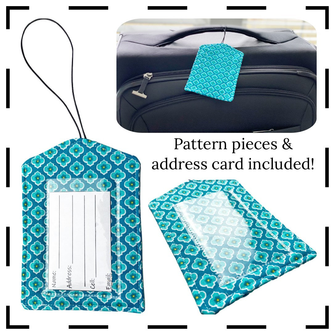 EASY Luggage Tag Sewing Tutorial Sew Pattern DIY Gift Etsy