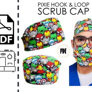 EASY Beginners Unisex Scrub Cap Pattern | Women | Men Mens | Surgical Hat | DIY | PDF | Sewing Patterns | How to Make | Quick | Nurse | Chef