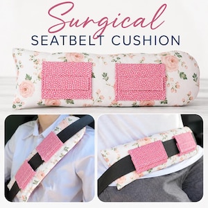 Large Surgical Seatbelt Pillow Cushion Sewing Pattern & VIDEO Tutorial | Printable PDF | Easy Surgery Gift to Sew | Cancer Survivor | Chemo