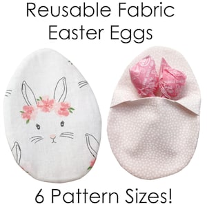 Fillable Fabric Easter Hunt Eggs Sewing Pattern & VIDEO Tutorial | Printable PDF | Easy DIY Gift to Sew | Instant Download | Instructions