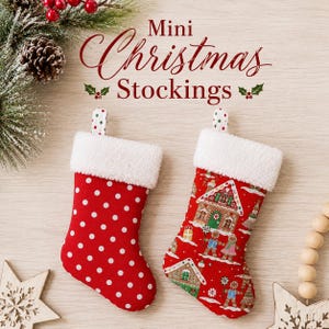 Small Mini Santa's Christmas Stocking Sewing Pattern & Video Tutorial | Easy DIY Holiday Gift to Sew | Beginners | Gift Card or Money Holder