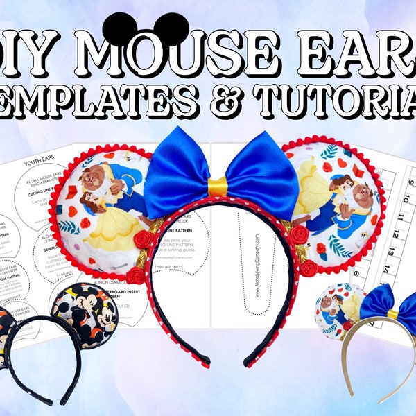 BESTSELLER Best Day Ever Mouse Ears Sewing Pattern Template & Video Tutorial | Printable PDF | Easy DIY | Instant Download | Instructions