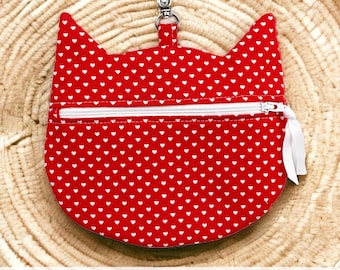 EASY Zipper Cat Pouch Sewing Pattern & Video Tutorial | Printable PDF | Easy DIY Gift to Sew | Coin Purse Key Fob Pencil Clutch | Beginners