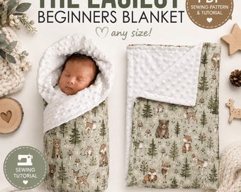 Nähanleitung für Babydecken in jeder Größe | DIY-Tutorial | Anleitung | Schnittmuster | E-Book | Anleitung | PDF | Geschenk zur Babyparty | Geschenkidee | Kleinkind