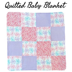 EASY Quilted Baby Blanket Sewing Pattern & Tutorial | Receiving | Crib | Newborn | DIY | Baby Shower Gift to Sew | PDF | Instant Download