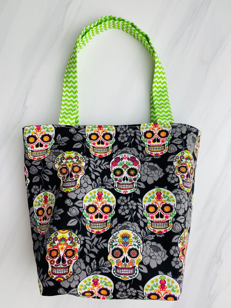 EASY Beginners Reversible Trick or Treat Tote Bag Sewing Tutorial DIY Pattern Halloween Bag PDF Beginner Sewing Project image 3