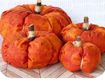 EASY Beginners Fabric Pumpkin Centerpiece Sewing Tutorial | Pattern | PDF | Beginner Project | Halloween | Fall | Thanksgiving | Decor