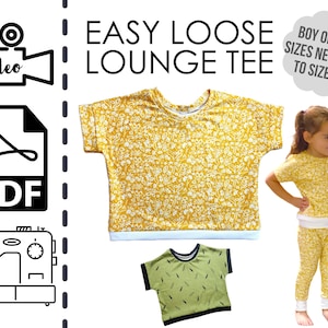 Lounge Top et Bummie Shorts BUNDLE Patron de couture et tutoriel vidéo PDF imprimable Cadeau bricolage facile à coudre Bébé, tout-petit, filles N à Sz 6 image 6