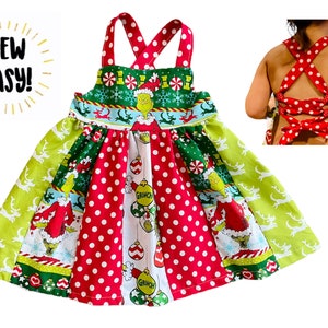 Learn to Sew a Patchwork Little Hippie Apron Top Dress - DIY - PDF Sewing Pattern - Quick- Make - How to - Tutorial - Toddler Girl - Girls