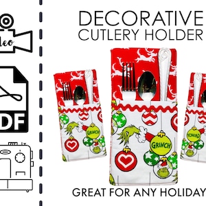 Besteckhalter Nähanleitung | Nähen | Muster | Einfache DIY | Geschenk zum Nähen | Deko | Dinner Party | Silberwaren | Weihnachten | Gedeck