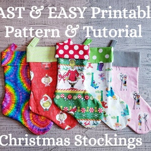 EASY Beginner Christmas Stocking Sewing Pattern and Tutorial | DIY Holiday Sock | Gifts to Sew | Decoration | Boot | Fast Sewing Project