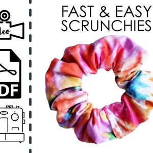 EASY Beginners Sewing a Scrunchie | Project | Pattern | How to Sew | DIY | Scrunchy | Back to School | Teen Gift | Fast | Tutorial PDF