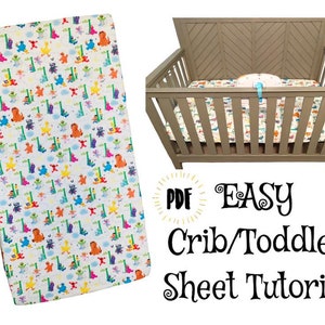 EASY Beginners Crib Sheet Sewing Tutorial | DIY | How to | Sewing Pattern | eBook| Instructions | PDF | Baby Shower Gift | Toddler | Baby