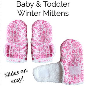 Baby and Toddler Winter Wrap Mittens Sewing Pattern & VIDEO Tutorial | Printable PDF | Easy DIY Gift to Sew | Instant Download | Instruction