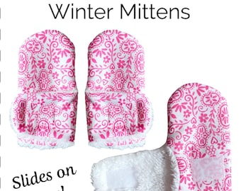 Baby and Toddler Winter Wrap Mittens Sewing Pattern & VIDEO Tutorial | Printable PDF | Easy DIY Gift to Sew | Instant Download | Instruction