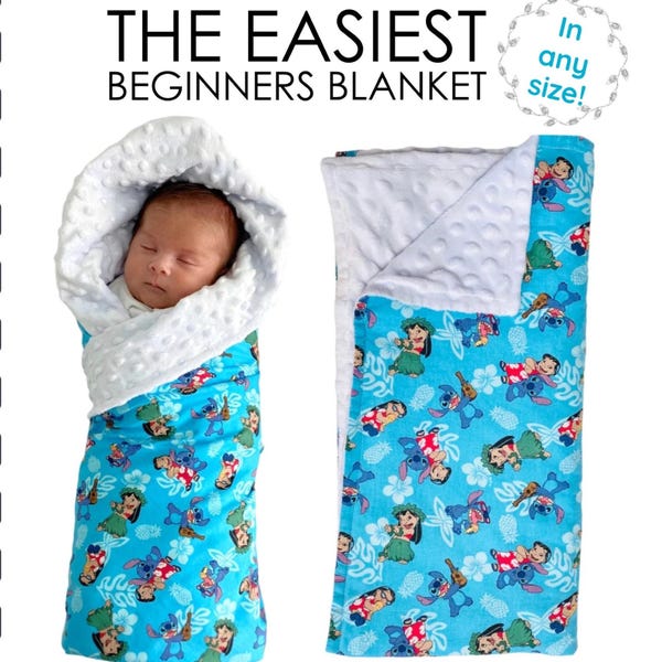 Lerne, jede Größe zu nähen Decke | DIY-Anleitung | Anleitung | Schnittmuster | eBook| Anleitung | PDF | Baby-Dusche-Geschenk | Empfangen | Kleinkind