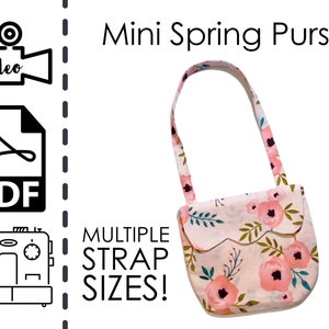 Patron de couture du mini sac à main de Pâques de printemps et tutoriel vidéo | PDF imprimable | Cadeau bricolage facile à coudre | Téléchargement instantané | Consignes | Filles