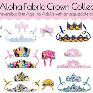 Fabric Birthday Crowns Sewing Patterns & VIDEO Tutorials | Printable ...