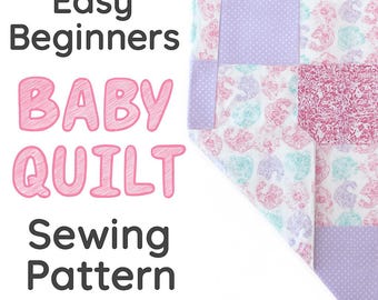 EASY Quilted Baby Blanket Sewing Pattern & Tutorial | Receiving | Crib | Newborn | DIY | Baby Shower Gift to Sew | PDF | Instant Download